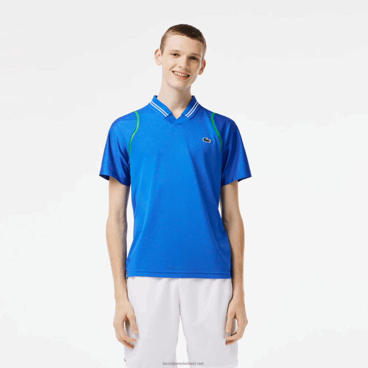 Lacoste tennis x daniil medvedev polo 0828H234 blauwe kxb Heren