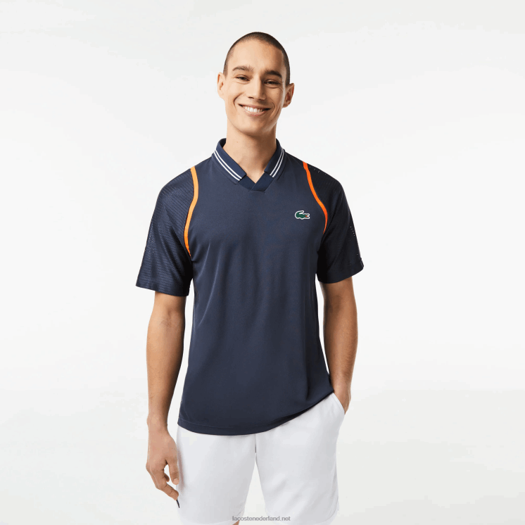 Lacoste tennis x daniil medvedev polo 0828H235 blauwe kxe Heren