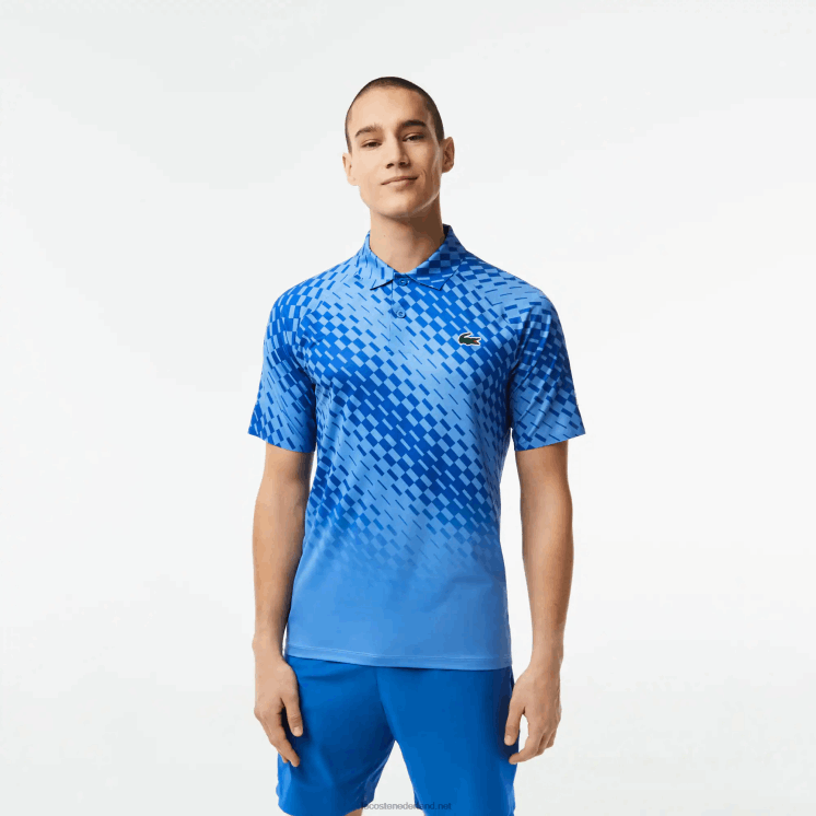 Lacoste tennis x novak djokovic player versie polo 0828H43 blauw yi5 Heren