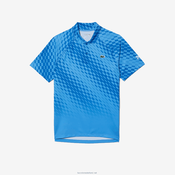 Lacoste tennis x novak djokovic player versie polo 0828H43 blauw yi5 Heren