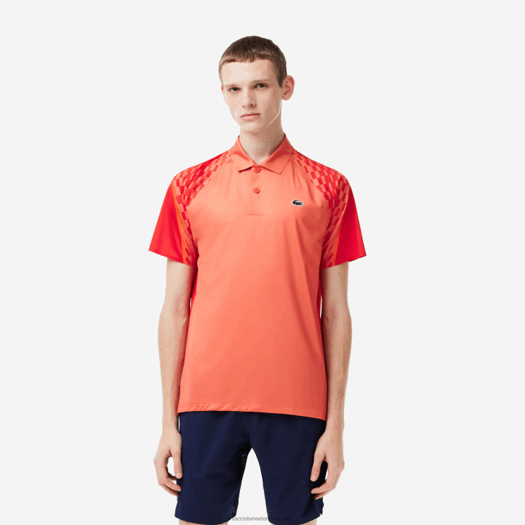 Lacoste tennis x novak djokovic tricolor polo 0828H236 oranje rood oranje xij Heren