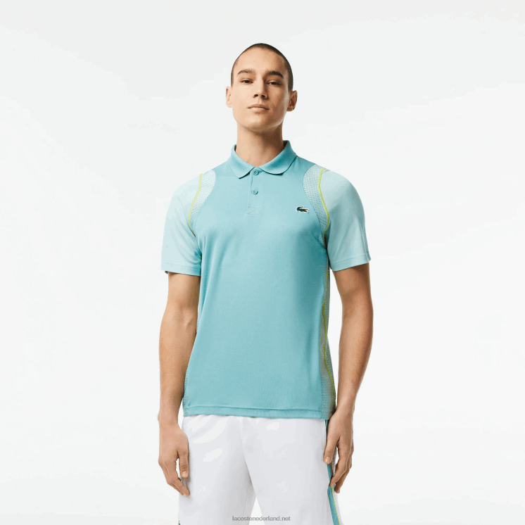 Lacoste tennispolo van gerecycled polyester 0828H84 mint br8 Heren