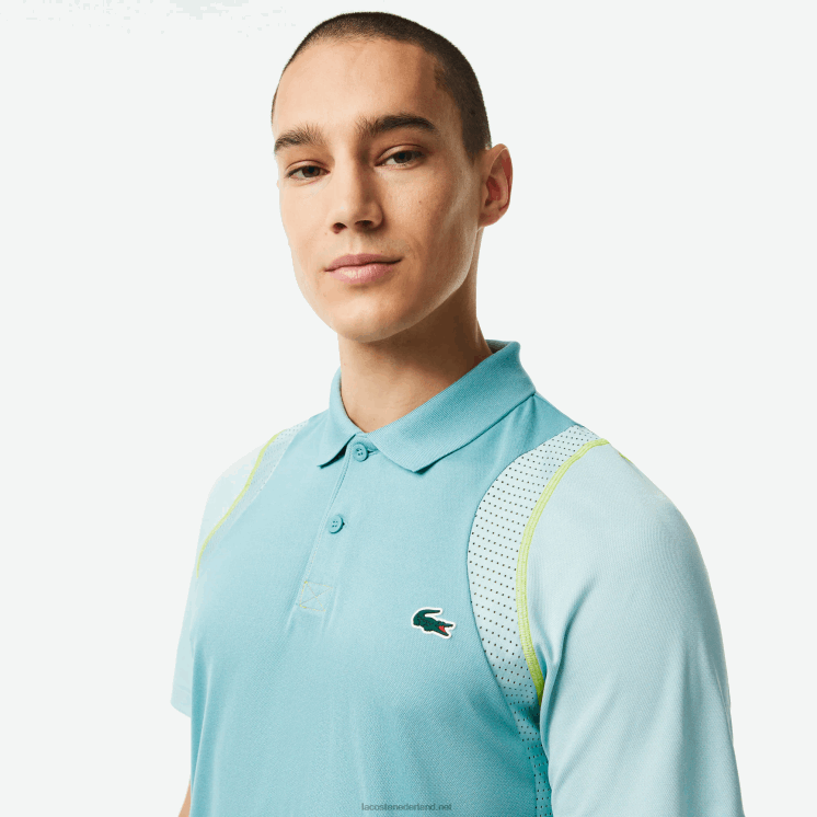 Lacoste tennispolo van gerecycled polyester 0828H84 mint br8 Heren