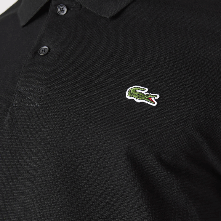 Lacoste ultra-lichtgewicht katoenen polo met letters 0828H816 zwart 031 Heren
