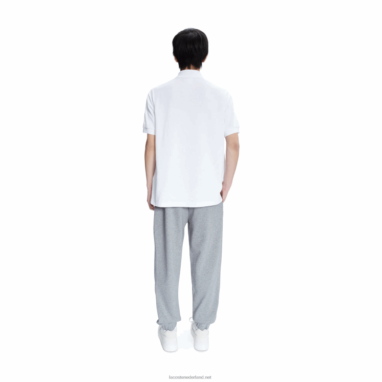 lacoste x a.p.c. losvallende katoenen petit piqué polo 0828H927 wit 001 Heren