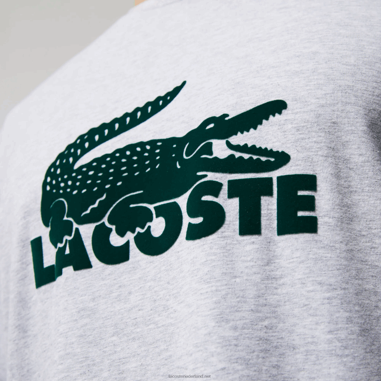 Lacoste Fluwelen lange pyjama met logo 0828H1457 marineblauw grijs chine groen vxd Heren