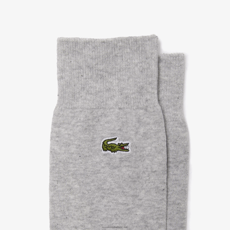 Lacoste hoog uitgesneden biologisch katoenen sokken vijf-pack 0828H531 marineblauw chine grijs zwart c0u Heren