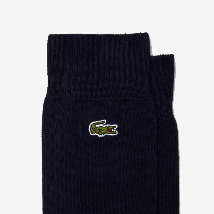 Lacoste hoog uitgesneden sokken van een katoenmix 0828H1657 marineblauw 166 Heren