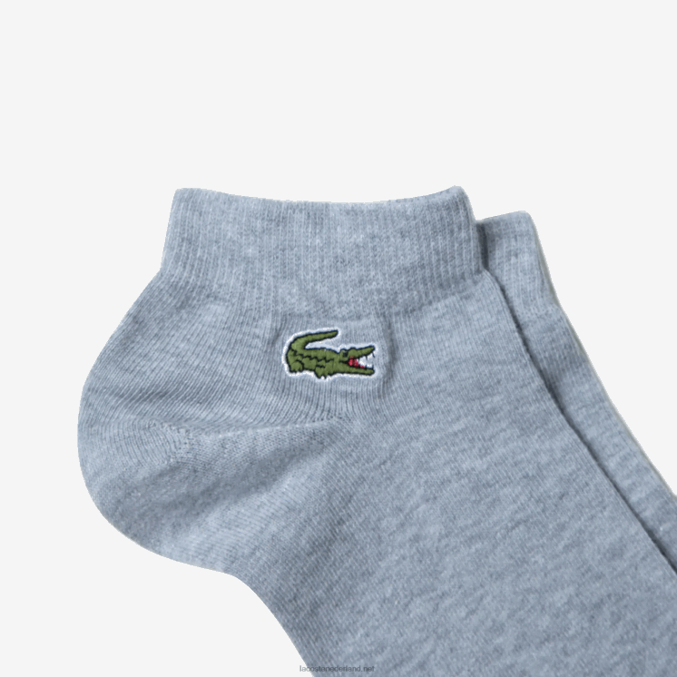 Lacoste laag uitgesneden sportsokken 3-pack 0828H510 grijs chine marineblauw wit 5kc Heren