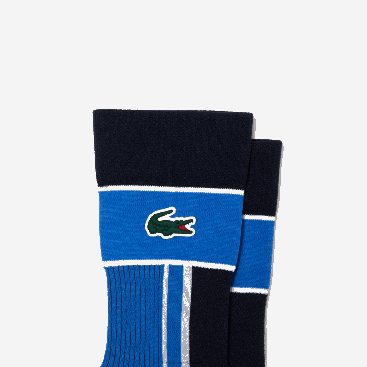 Lacoste sport jersey sokken 0828H516 blauw wit bqx Heren