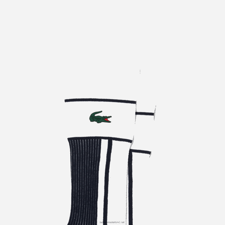 Lacoste sport jersey sokken 0828H517 wit blauw ui5 Heren