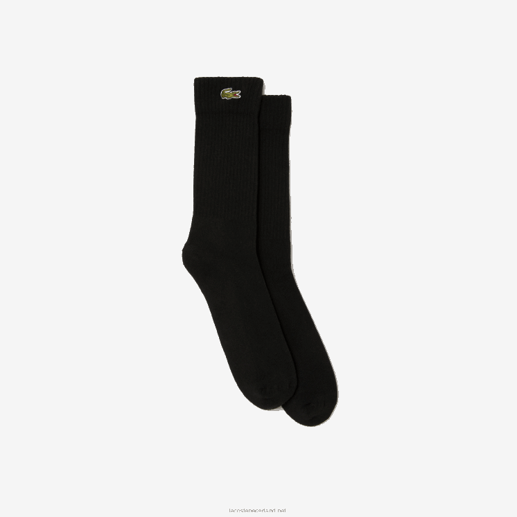 Lacoste sportieve hoog uitgesneden stretchkatoenen sokken 0828H1935 zwart 031 Heren