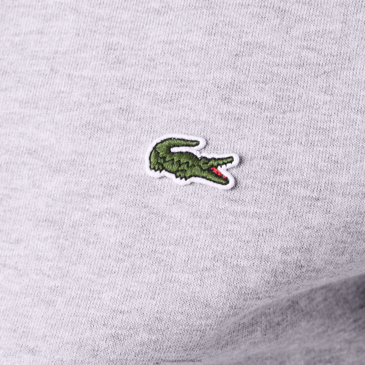 Lacoste Regular fit sweater van geborsteld fleece met ritssluiting 0828H1272 grijze chine ca Heren