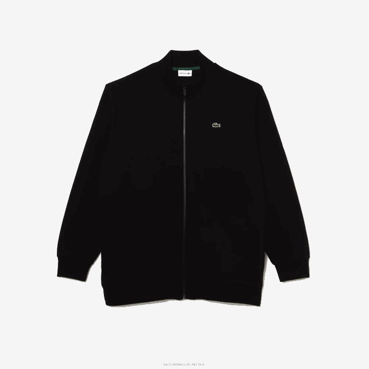 Lacoste Regular fit sweater van katoenfleece met ritssluiting - grote maten - groot 0828H340 zwart 031 Heren