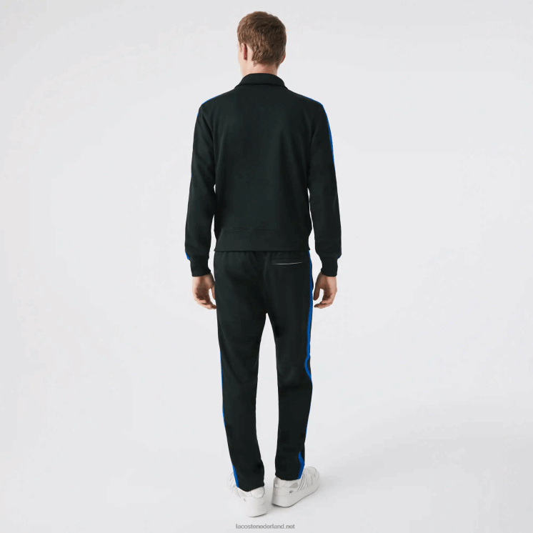 Lacoste Regular-fit sweatshirt met hoge hals en piquérits 0828H1016 groen yzp Heren