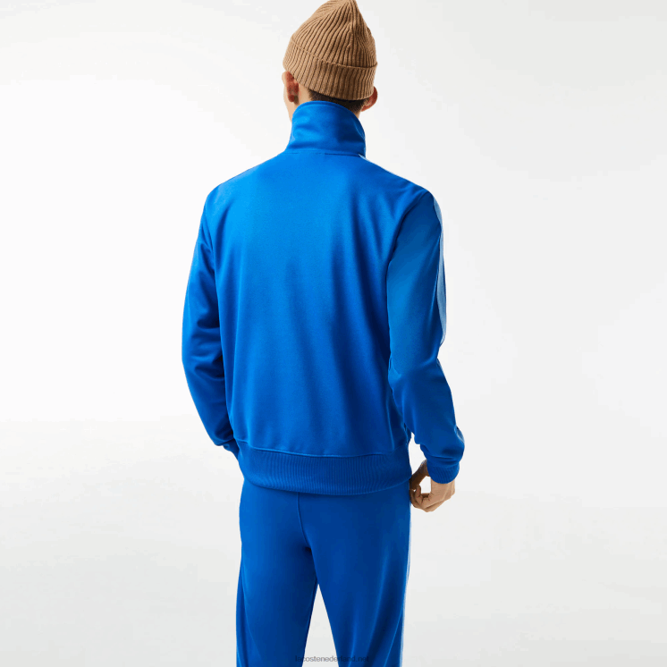 Lacoste Regular-fit sweatshirt met hoge hals en piquérits 0828H1017 blauw k1q Heren
