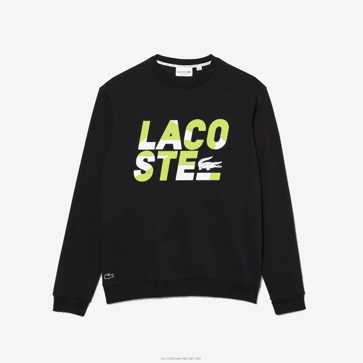 Lacoste Regular fit sweatshirt van katoenfleece met print 0828H1615 donkergrijs 2z8 Heren