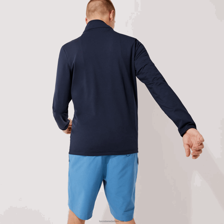 Lacoste Sport-stretch sweatshirt met kraag en ritssluiting 0828H980 marineblauw 166 Heren