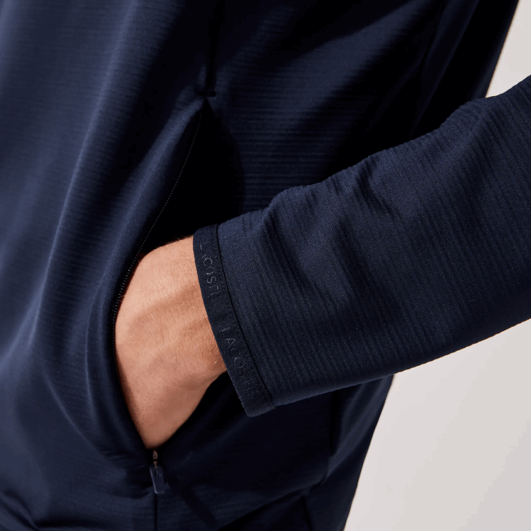 Lacoste Sport-stretch sweatshirt met kraag en ritssluiting 0828H980 marineblauw 166 Heren