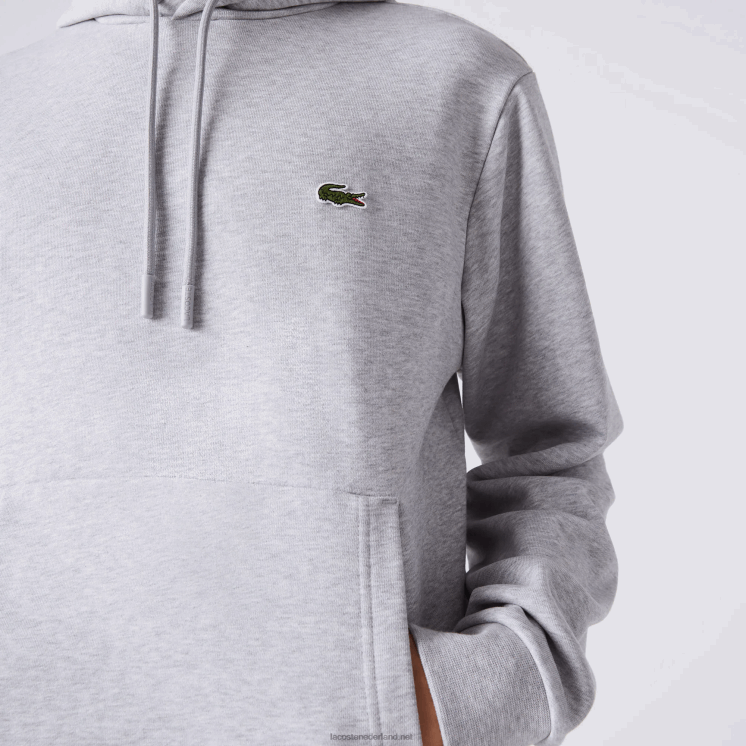 Lacoste Sweatshirt met capuchon van biologisch katoen 0828H288 grijze chine ca Heren
