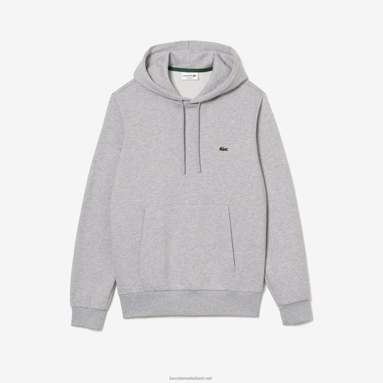 Lacoste Sweatshirt met capuchon van biologisch katoen 0828H288 grijze chine ca Heren