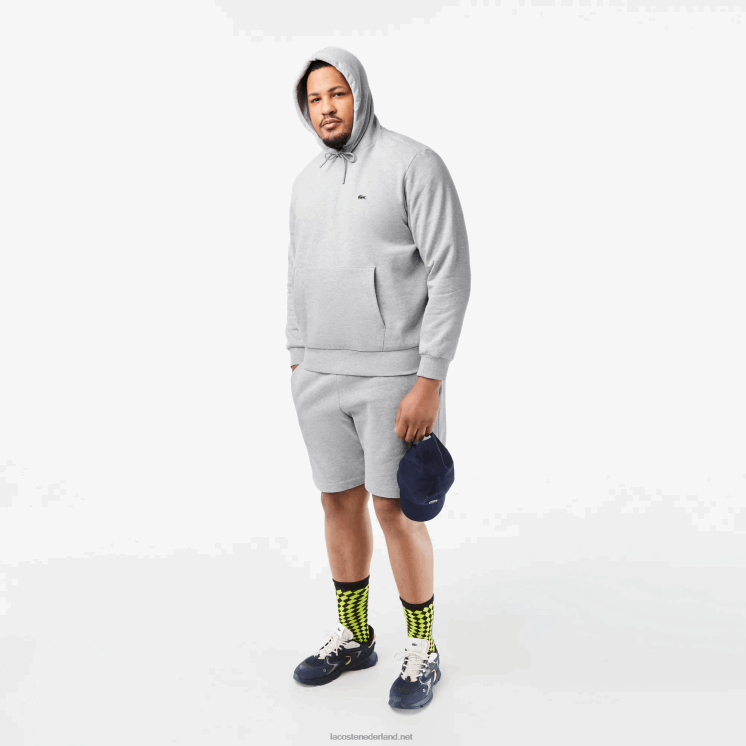 Lacoste Sweatshirt met capuchon van biologisch katoen 0828H288 grijze chine ca Heren