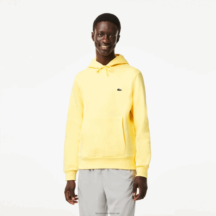 Lacoste Sweatshirt met capuchon van biologisch katoen 0828H310 geel 107 Heren