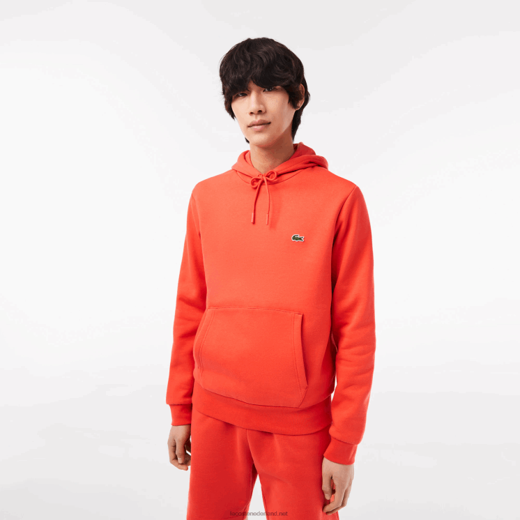 Lacoste Sweatshirt met capuchon van biologisch katoen 0828H353 oranje 02k Heren