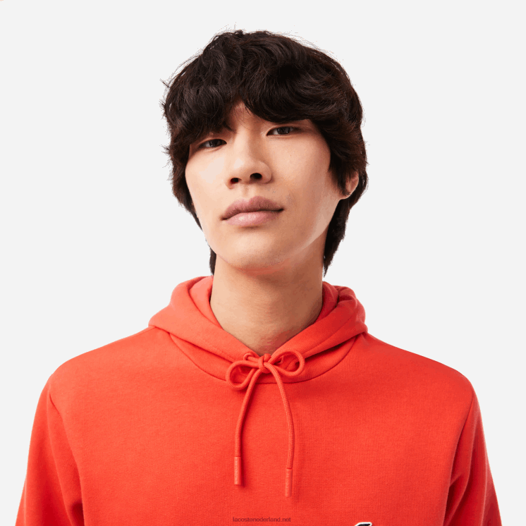 Lacoste Sweatshirt met capuchon van biologisch katoen 0828H353 oranje 02k Heren
