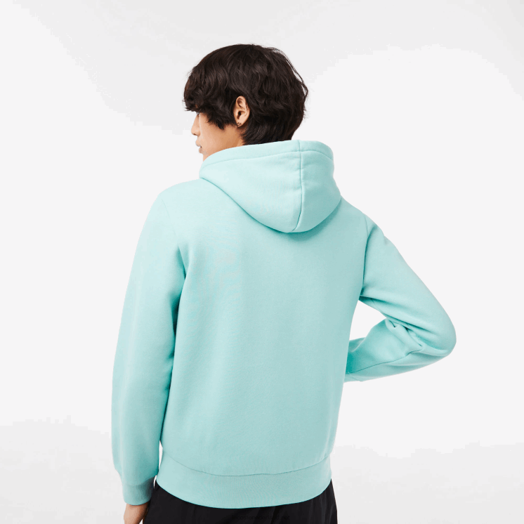 Lacoste Sweatshirt met kangoeroezak en rits van fleece 0828H373 mint lgf Heren