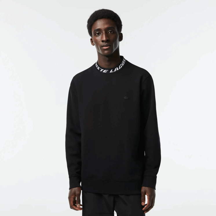 Lacoste Sweatshirt met logokraag 0828H358 zwart 031 Heren
