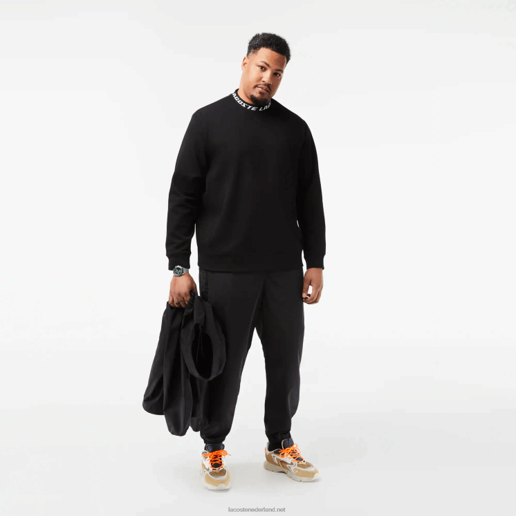 Lacoste Sweatshirt met logokraag 0828H358 zwart 031 Heren