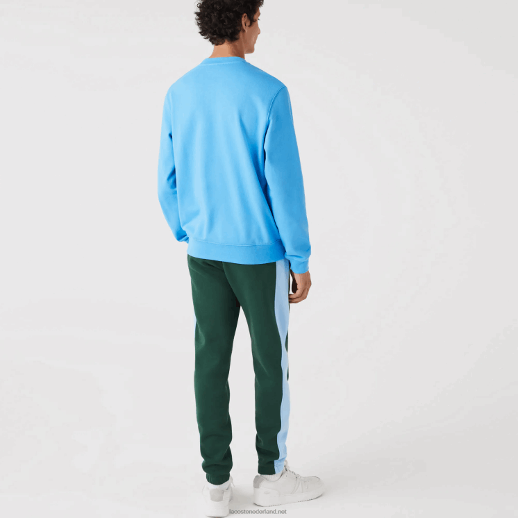 Lacoste Sweatshirt met ronde hals en krokodillenprint 0828H1031 blauw 4xa Heren