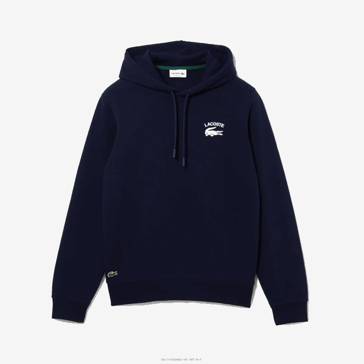 Lacoste effen sweatshirt met klassieke pasvorm en capuchon 0828H359 marineblauw 166 Heren