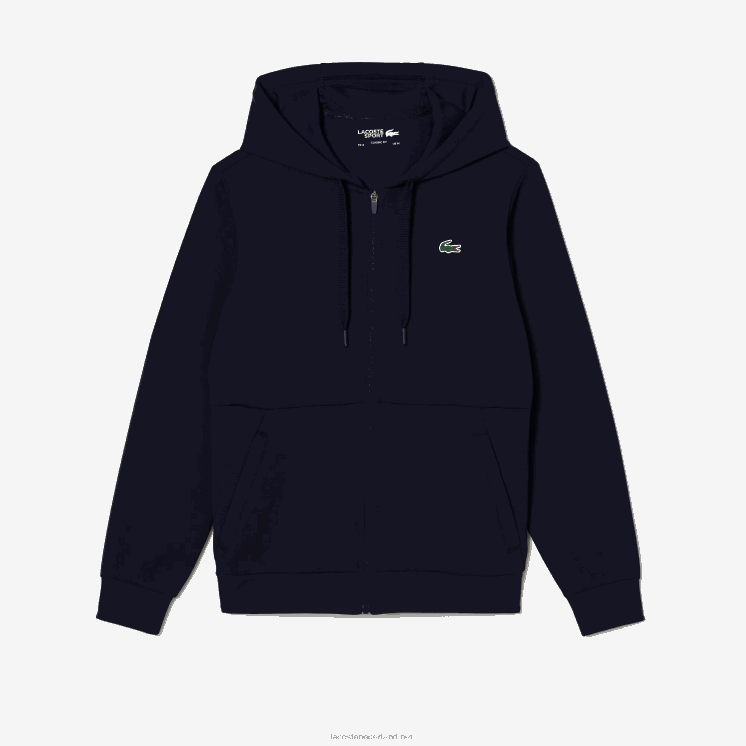 Lacoste hoodie met sportgaaspanelen 0828H1019 marineblauw 423 Heren