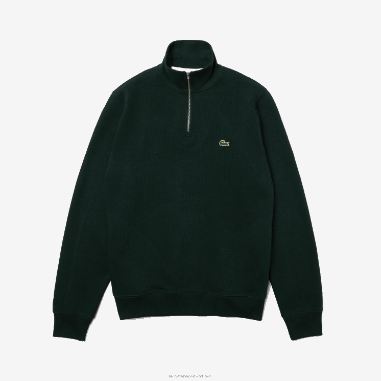 Lacoste katoenen sweatshirt met opstaande kraag en ritssluiting 0828H953 groen yzp Heren