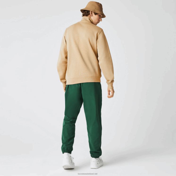 Lacoste katoenen sweatshirt met opstaande kraag en ritssluiting 0828H957 beige 02s Heren