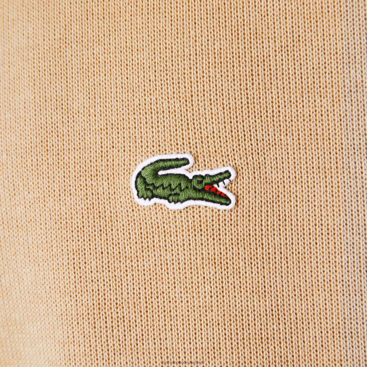 Lacoste katoenen sweatshirt met opstaande kraag en ritssluiting 0828H957 beige 02s Heren