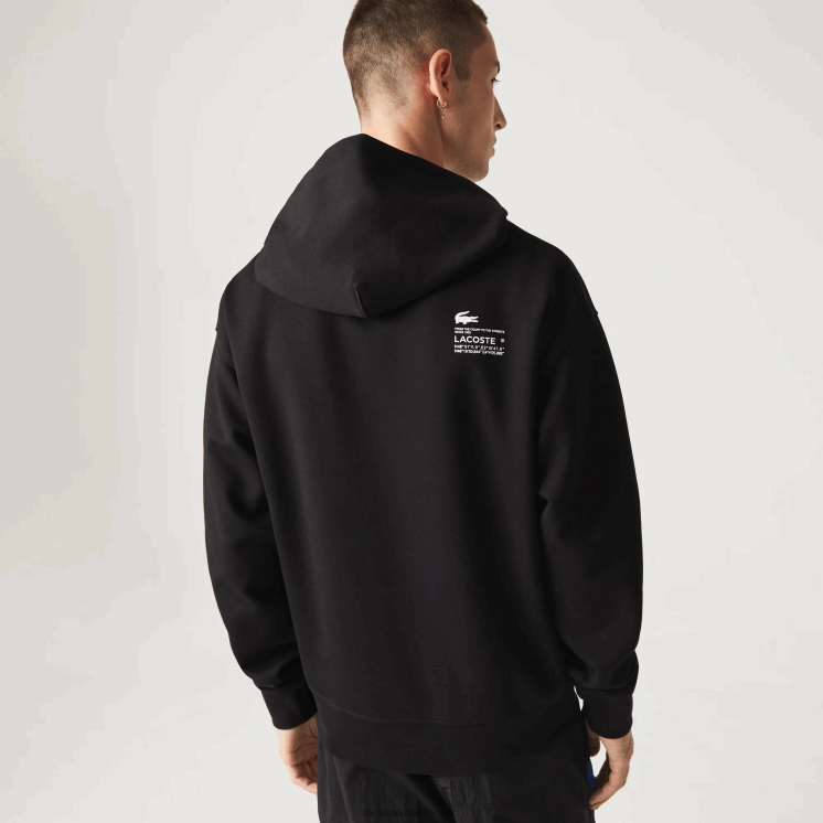 Lacoste losvallend sweatshirt met capuchon 0828H1053 zwart 031 Heren