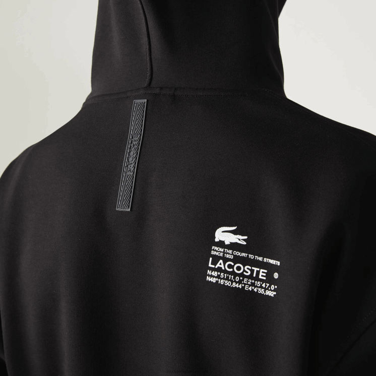 Lacoste losvallend sweatshirt met capuchon 0828H1053 zwart 031 Heren