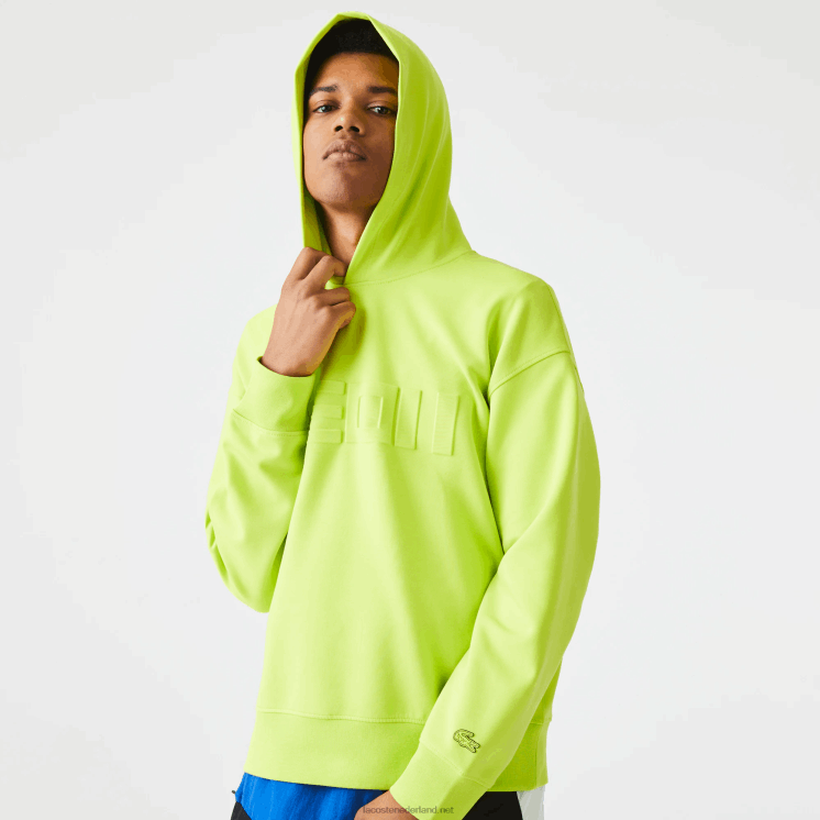 Lacoste losvallend sweatshirt met capuchon 0828H1054 geel 90v Heren