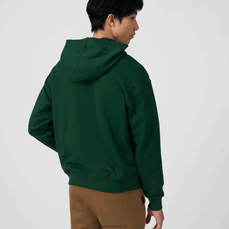 Lacoste losvallend sweatshirt met capuchon en merkmonogram 0828H970 groen 132 Heren