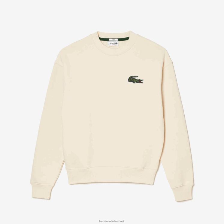 Lacoste losvallend sweatshirt met krokodillenbadge 0828H324 witte xfj Heren