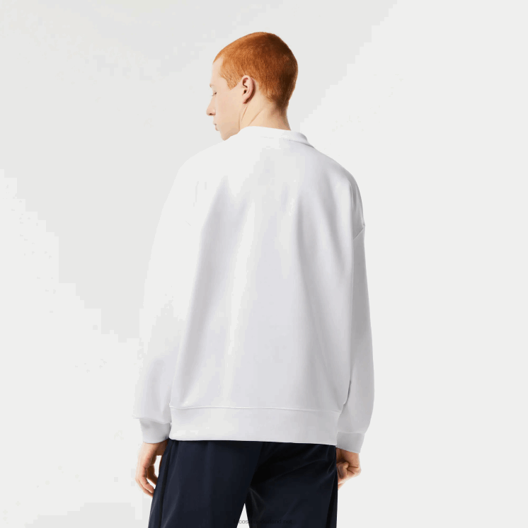 Lacoste losvallend sweatshirt met merknaam 0828H6 wit 001 Heren