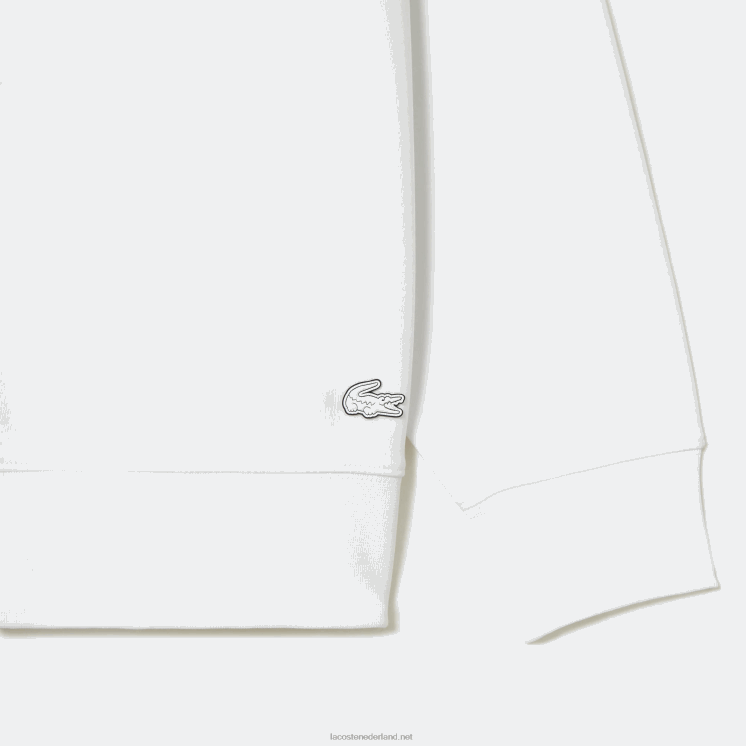 Lacoste losvallend sweatshirt met merknaam 0828H6 wit 001 Heren