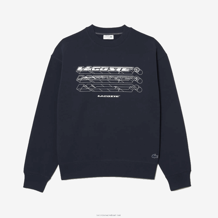 Lacoste losvallend sweatshirt met merknaam 0828H7 blauwe kxe Heren