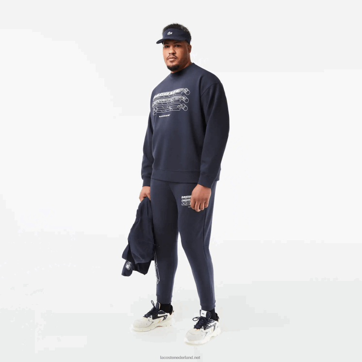Lacoste losvallend sweatshirt met merknaam 0828H7 blauwe kxe Heren