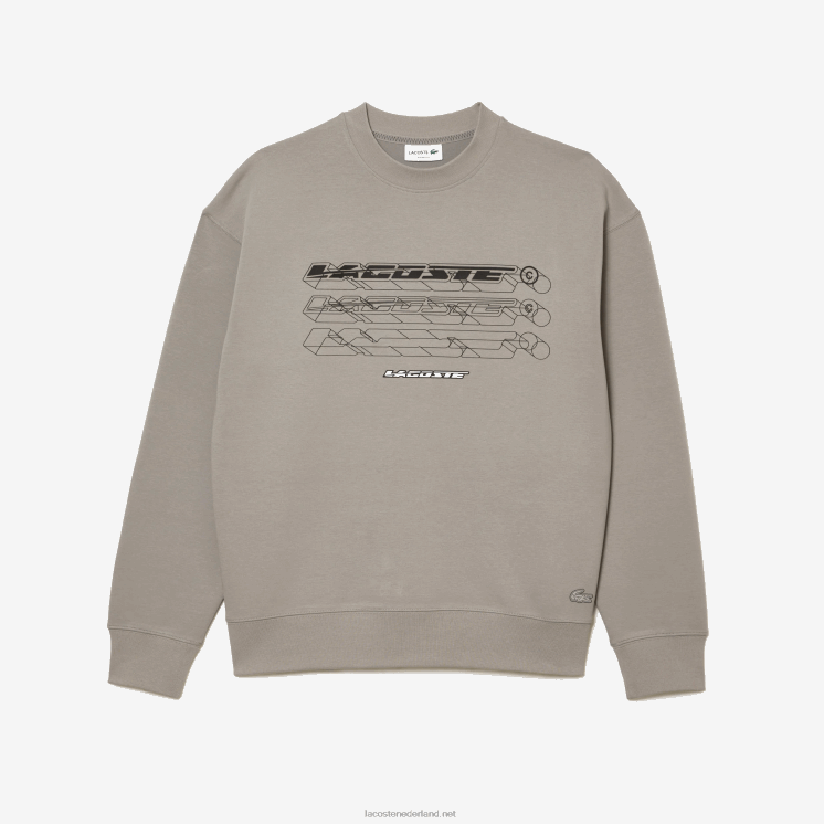 Lacoste losvallend sweatshirt met merknaam 0828H8 grijze kzw Heren