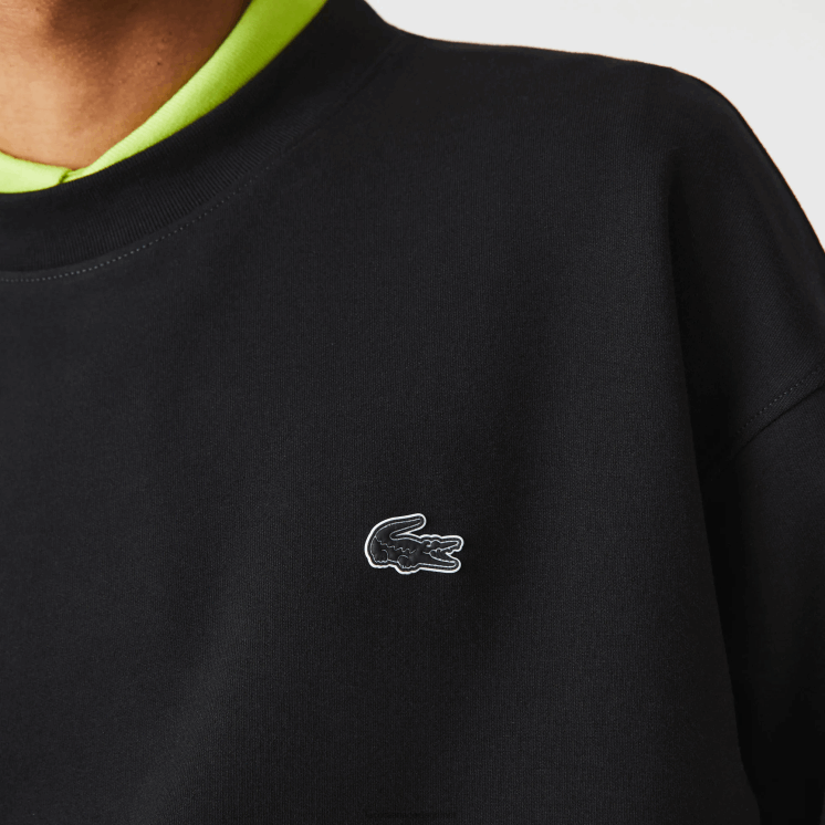 Lacoste losvallend sweatshirt met reflecterende print 0828H982 zwart 031 Heren