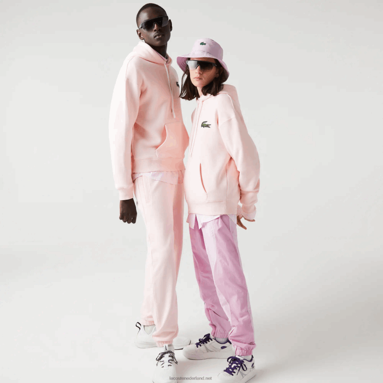 Lacoste losvallend sweatshirt van biologisch katoen met capuchon 0828H1158 lichtroze t03 Heren